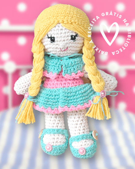 49 - Receita Grátis Boneca de Crochê - Amigurumi