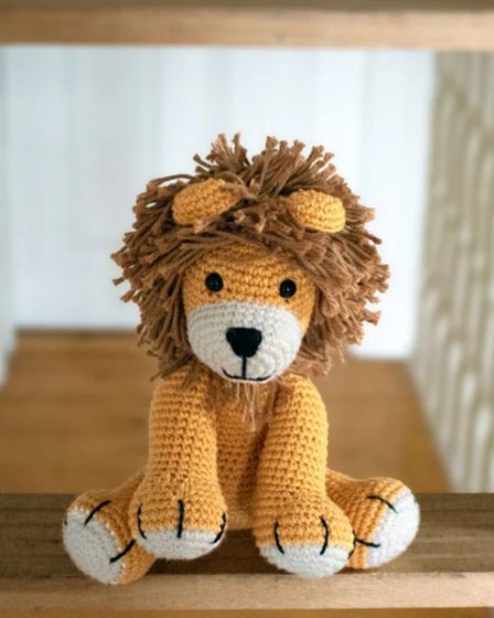 123 - Leão de Amigurumi - Leão de crochê