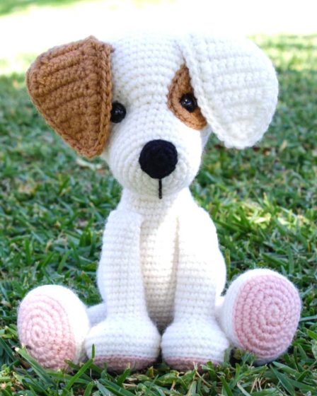 134 - Cachorro de amigurumi - Cachorro de crochê - Amigurumi cachorro