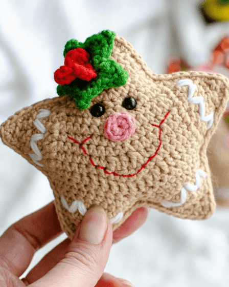 137 - Enfeite de Natal Amigurumi - Estrela de Crochê b (1)