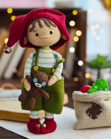 Ajudante do Papai Noel de Amigurumi - Natal & Crochê