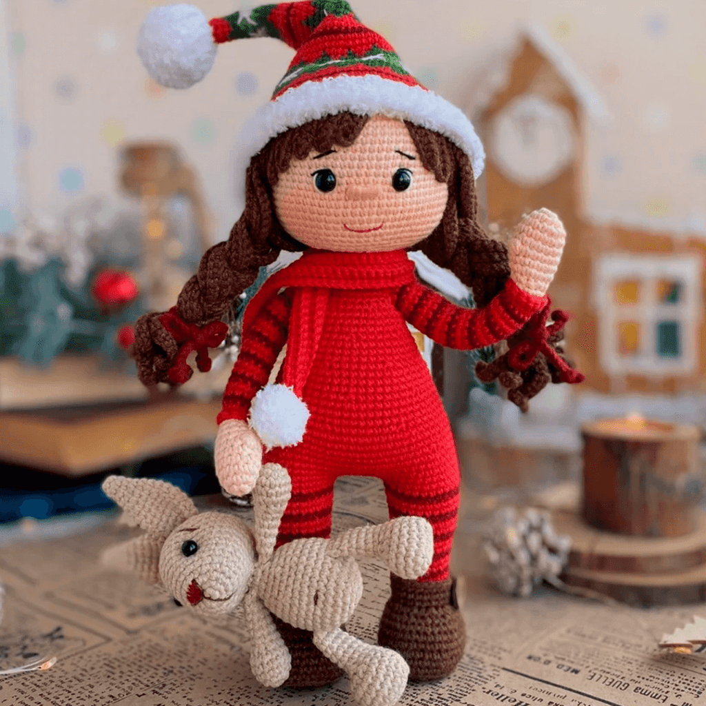 190 - Boneca de Natal Amigurumi - Boneca Natalina - Receita de Crochê Passo a Passo 3 (1)
