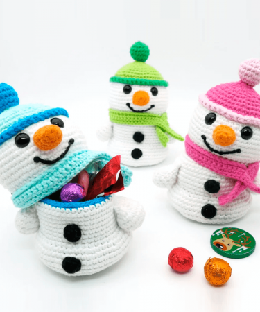 194 - Boneco de Neve Amigurumi - Boneco de Neve de Crochê - Potinhos - Lembrancinha -Receita de Crochê Passo a Passo (1)
