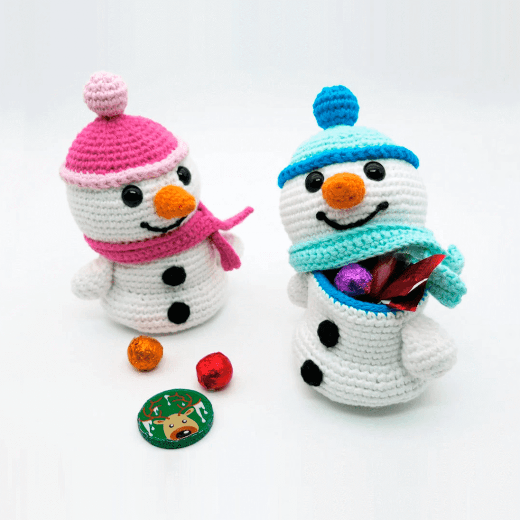 194 - Boneco de Neve Amigurumi - Boneco de Neve de Crochê - Potinhos - Lembrancinha -Receita de Crochê Passo a Passo 2 (1)