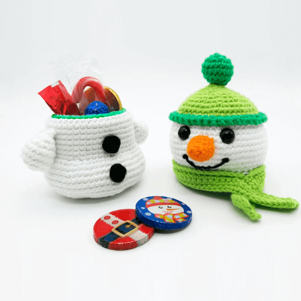 194 - Boneco de Neve Amigurumi - Boneco de Neve de Crochê - Potinhos - Lembrancinha -Receita de Crochê Passo a Passo 3 (1)