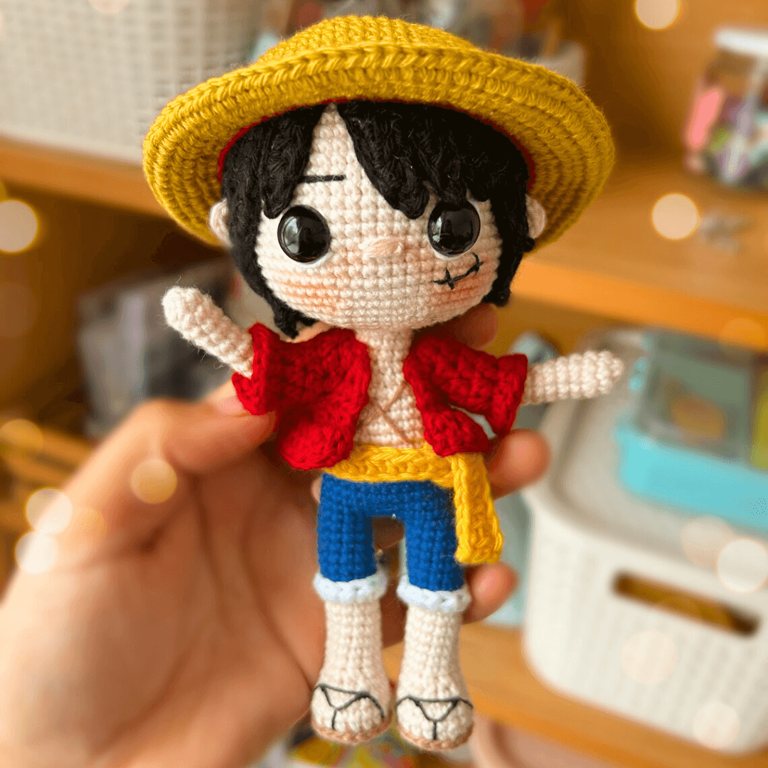 196 - Luffy Amigurumi - Luffy de Crochê - Receita de Crochê Passo a Passo - Anime 4 (1)