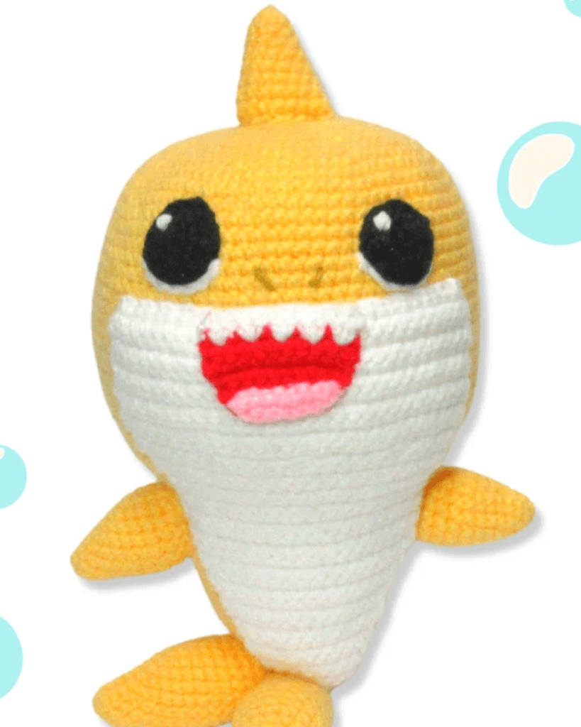 210 - Baby shark amigurumi - Baby Shark de crochê - Receita Passo a Passo 2 (1)