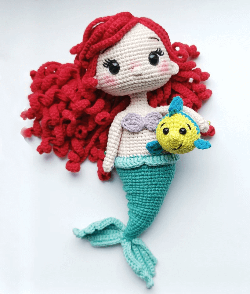 213 - Pequena Sereia Amigurumi - Ariel de Amigurumi - Receita Passo a Passo 3 (1)