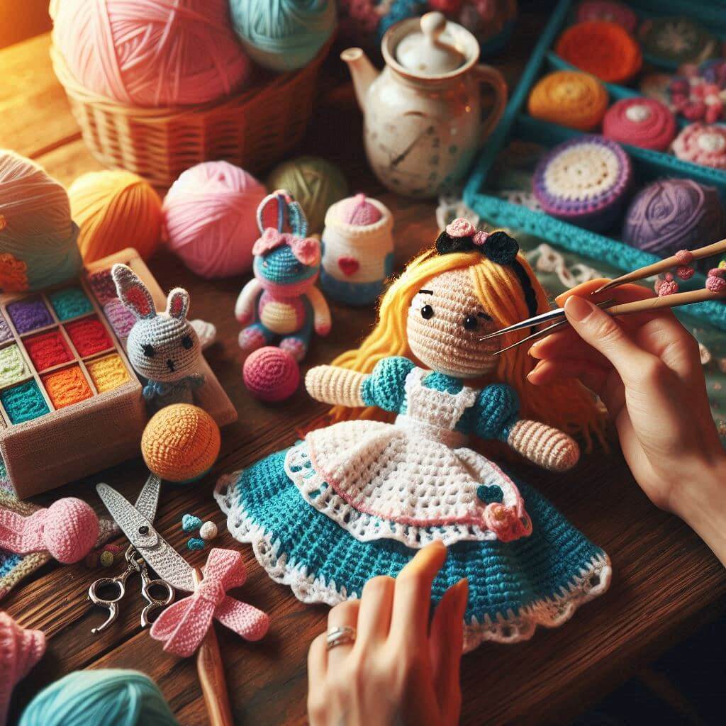 218 - Alice no país das maravilhas amigurumi - Receita Passo a Passo - Croche - 4 (1)