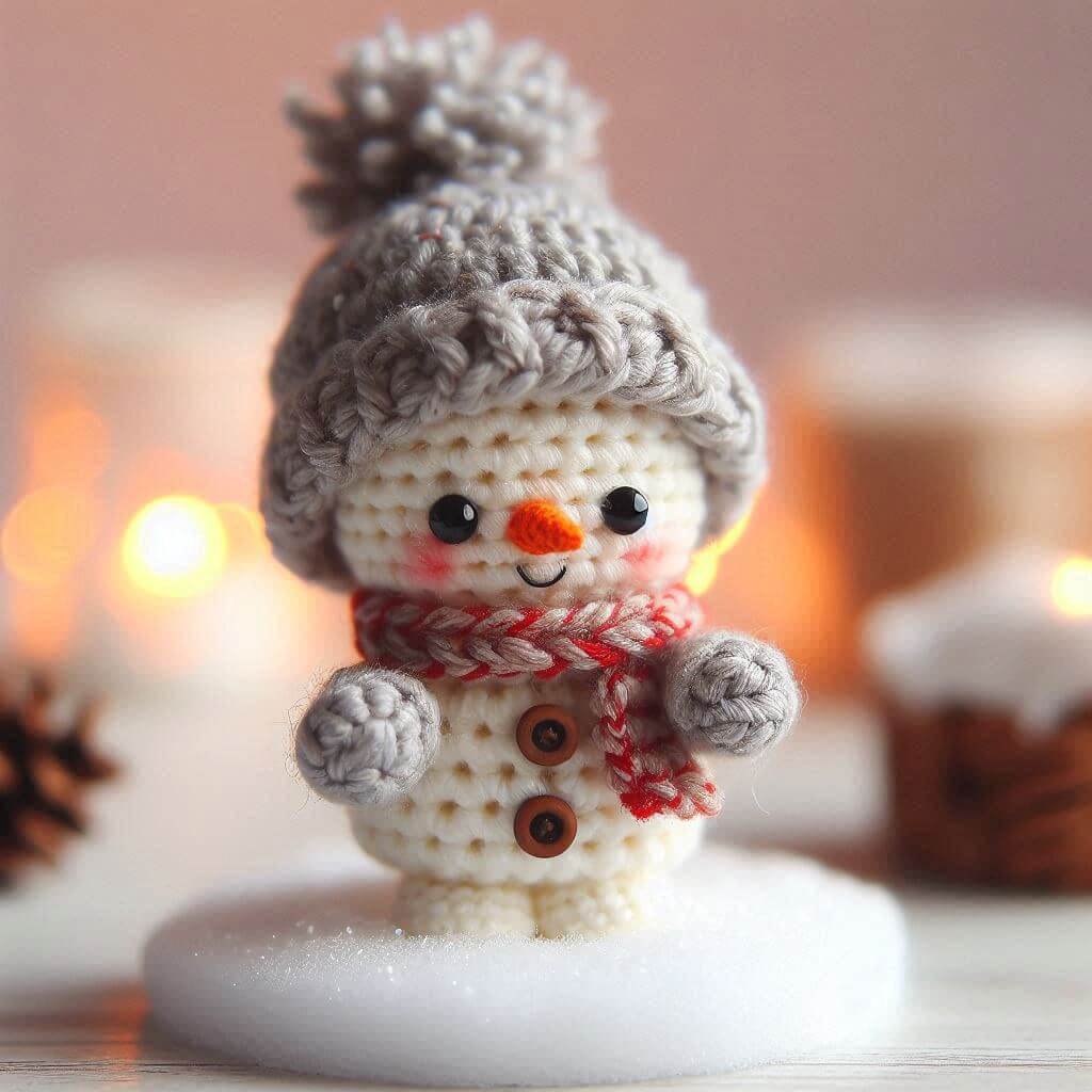 221 - Amigurumi natal - Amigurumi de Natal Receita Passo a Passo - Boneco de neve (1)